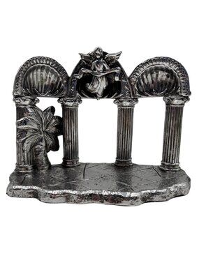 Vintage Towle Silversmiths Arching Nativity Backdrop Stable Figurine